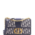 30 Montaigne Chain Flap Bag Oblique Canvas East West