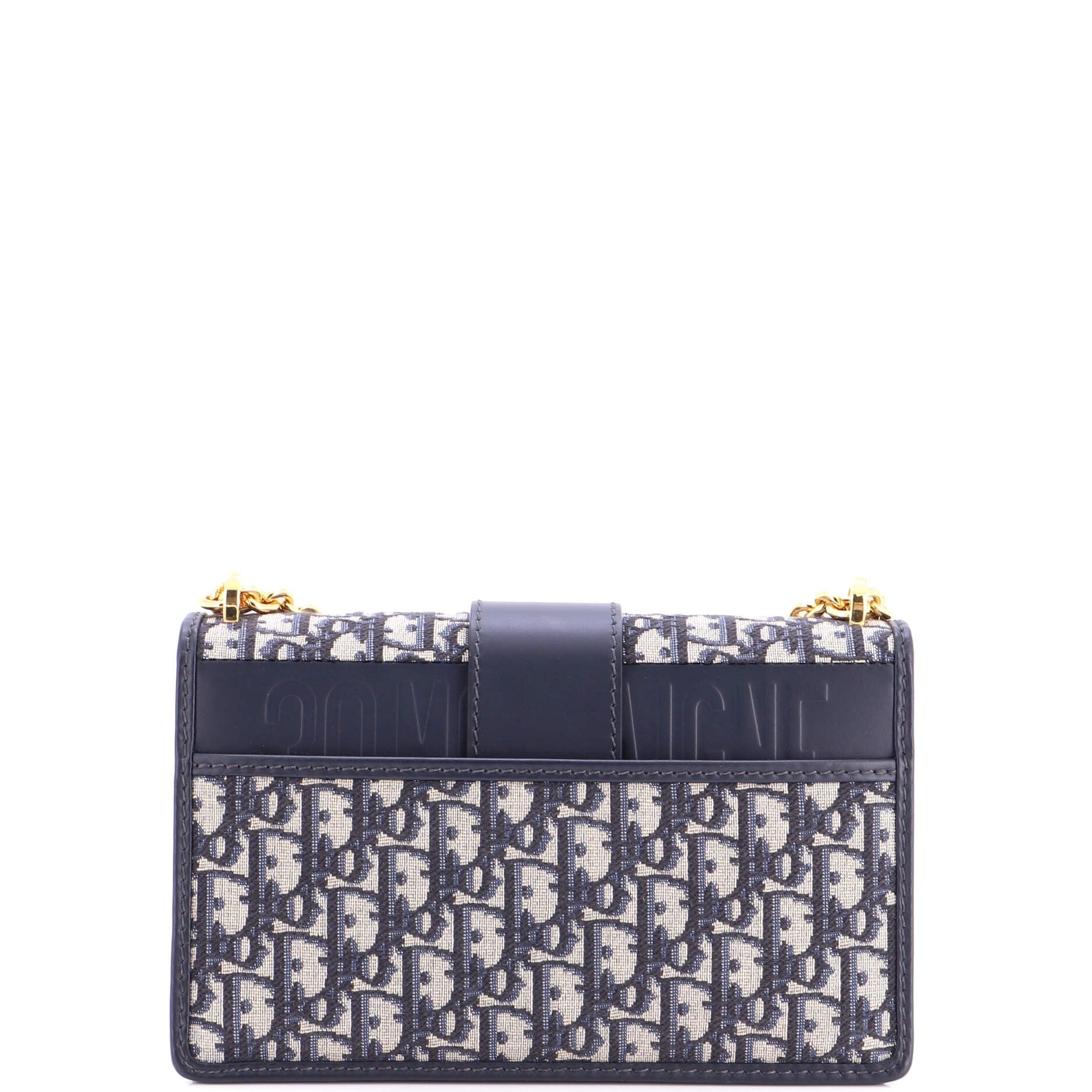 30 Montaigne Chain Flap Bag Oblique Canvas East West