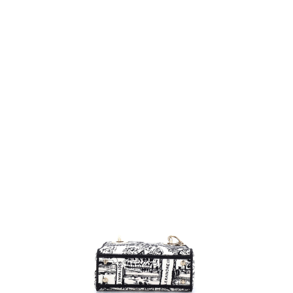 Lady D-Lite Bag Embroidered Canvas Mini