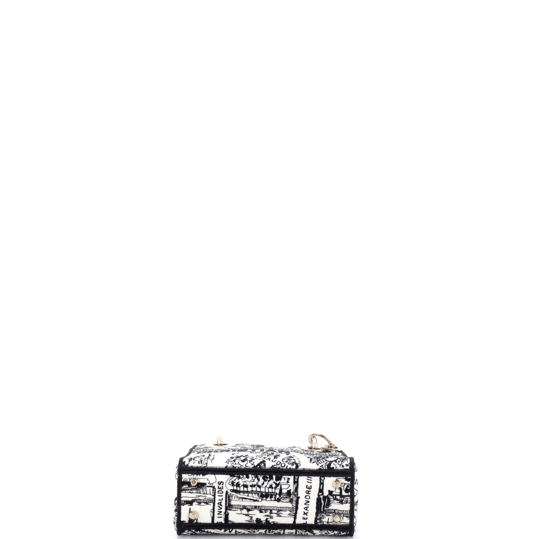 Lady D-Lite Bag Embroidered Canvas Mini