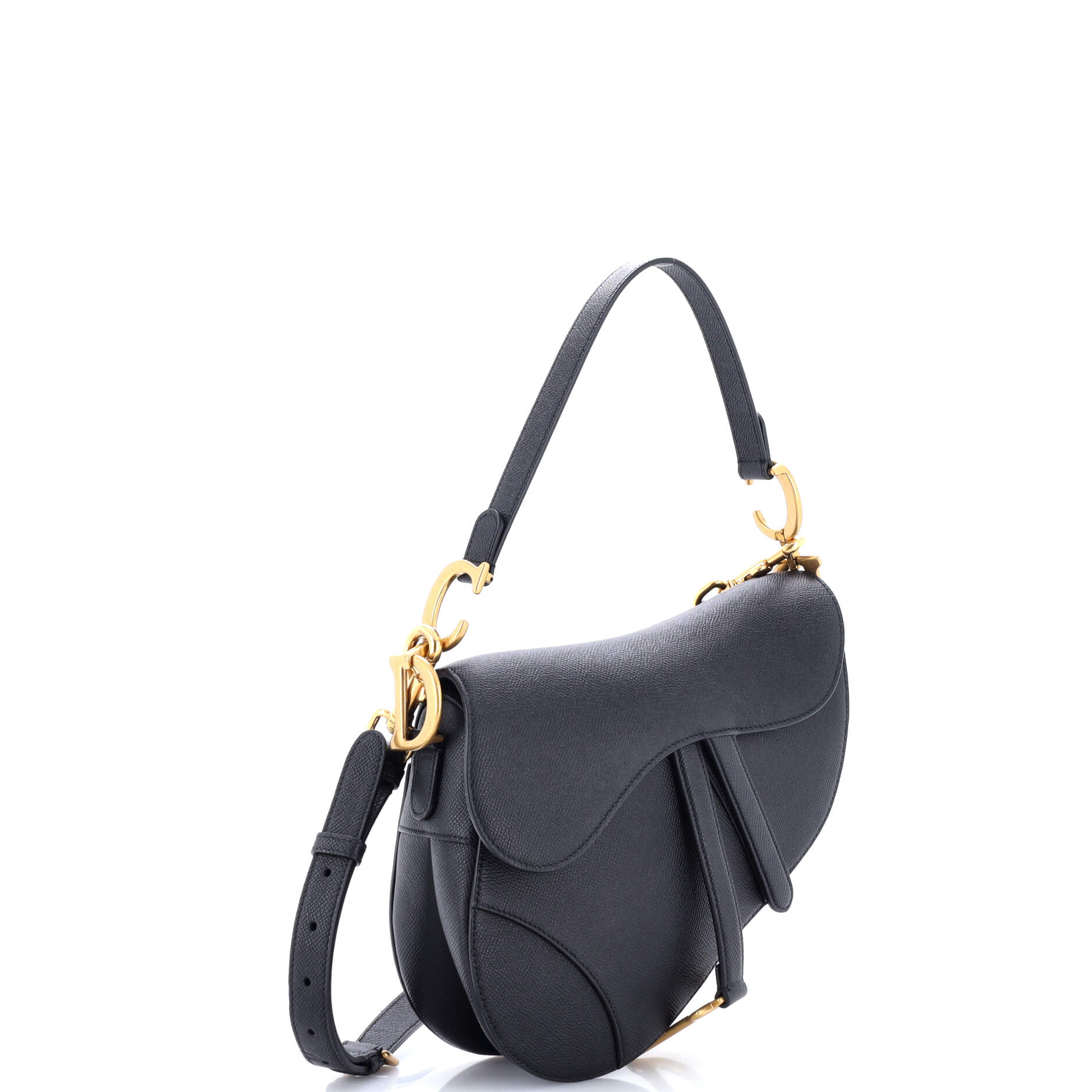 Saddle Handbag with Strap Leather Medium