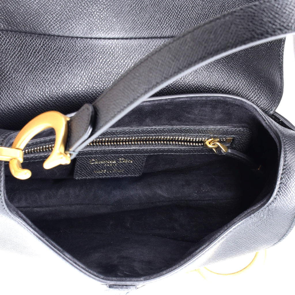 Saddle Handbag with Strap Leather Medium