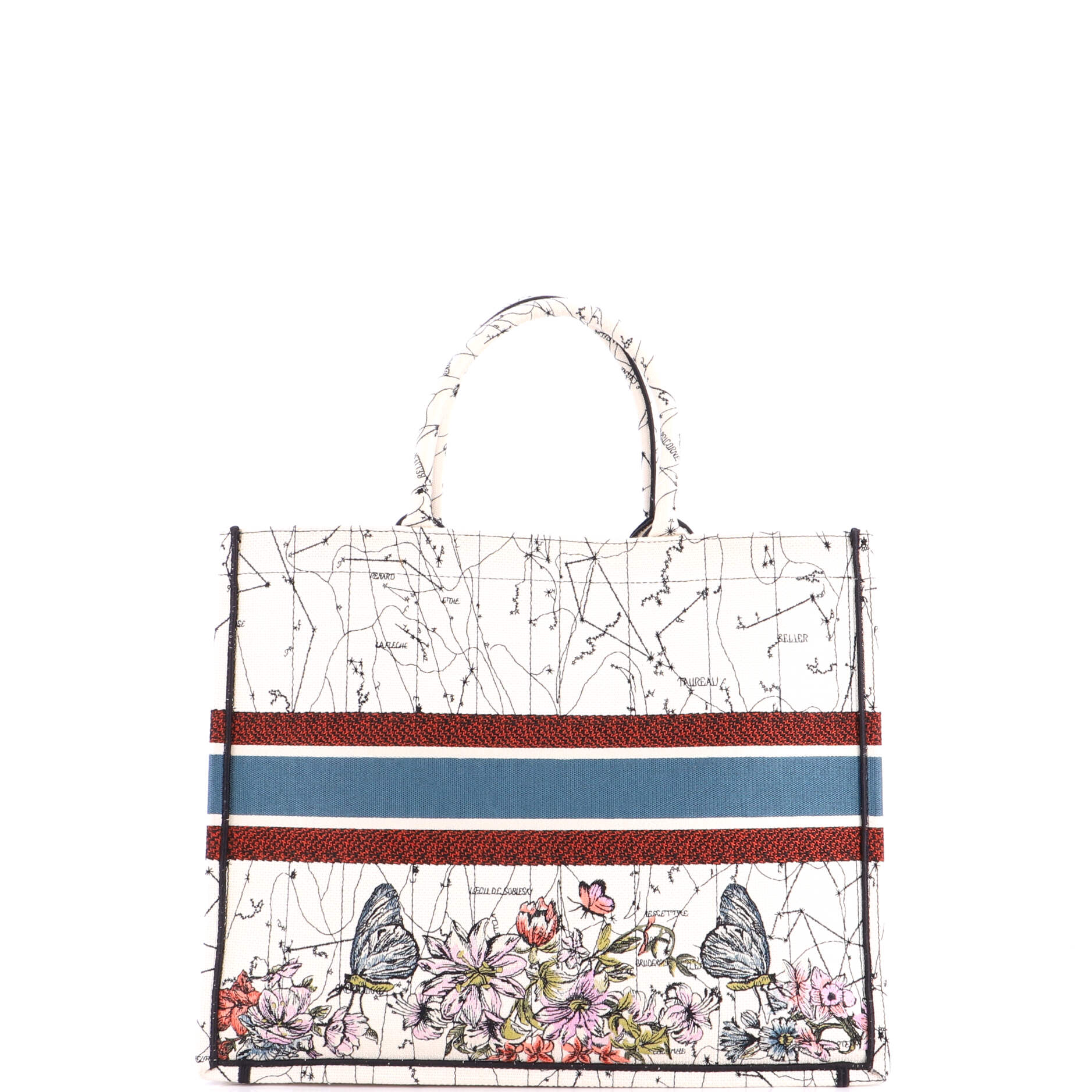 Book Tote Zodiac Embroidered Canvas