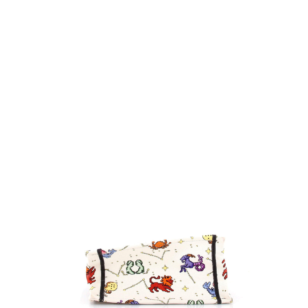 Book Tote Zodiac Embroidered Canvas Small