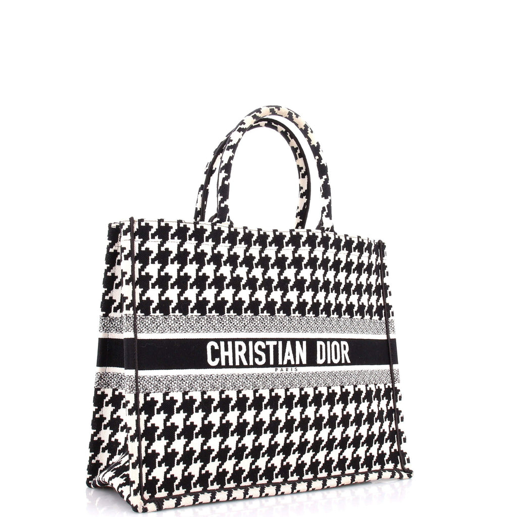Book Tote Houndstooth Canvas Large