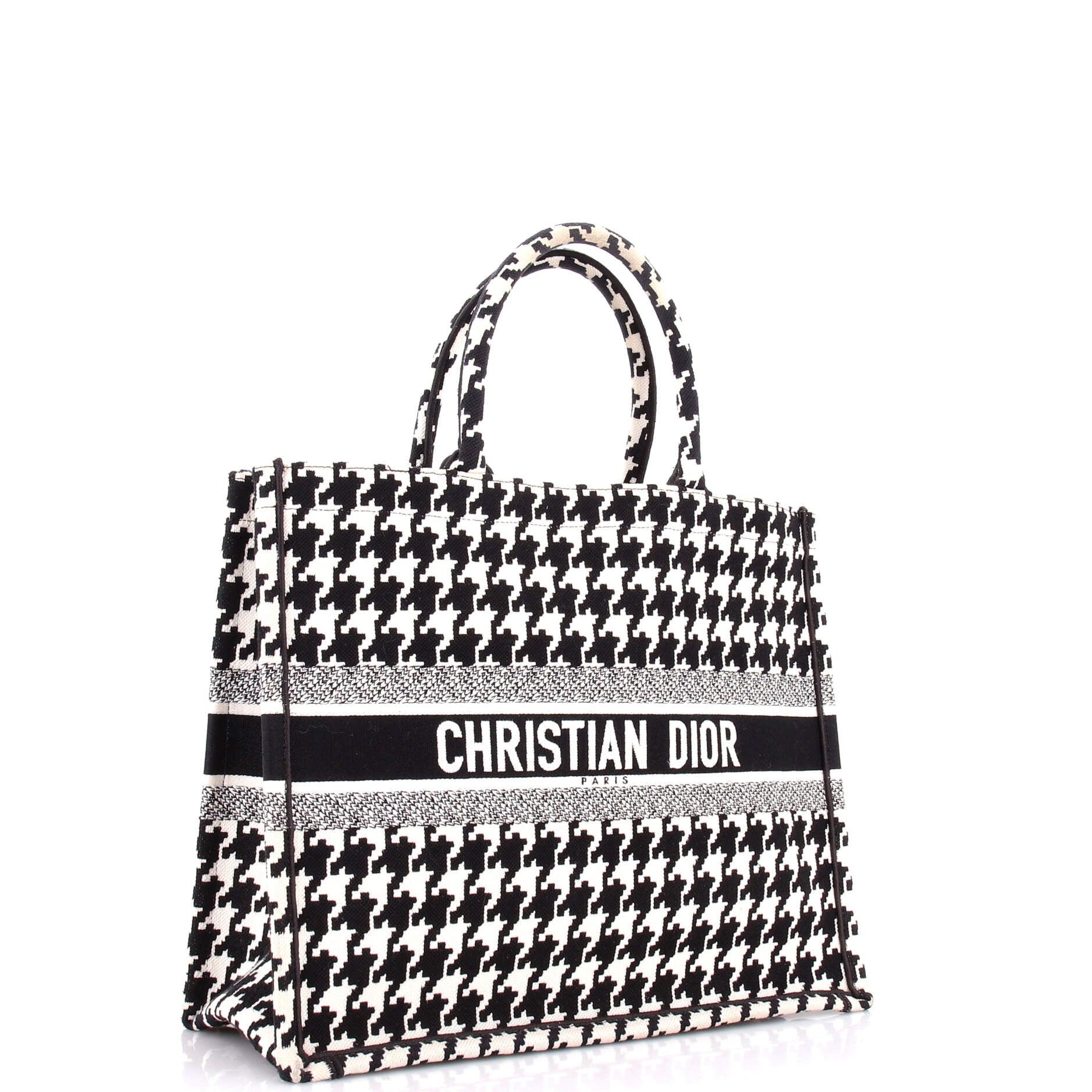 Book Tote Houndstooth Canvas Large