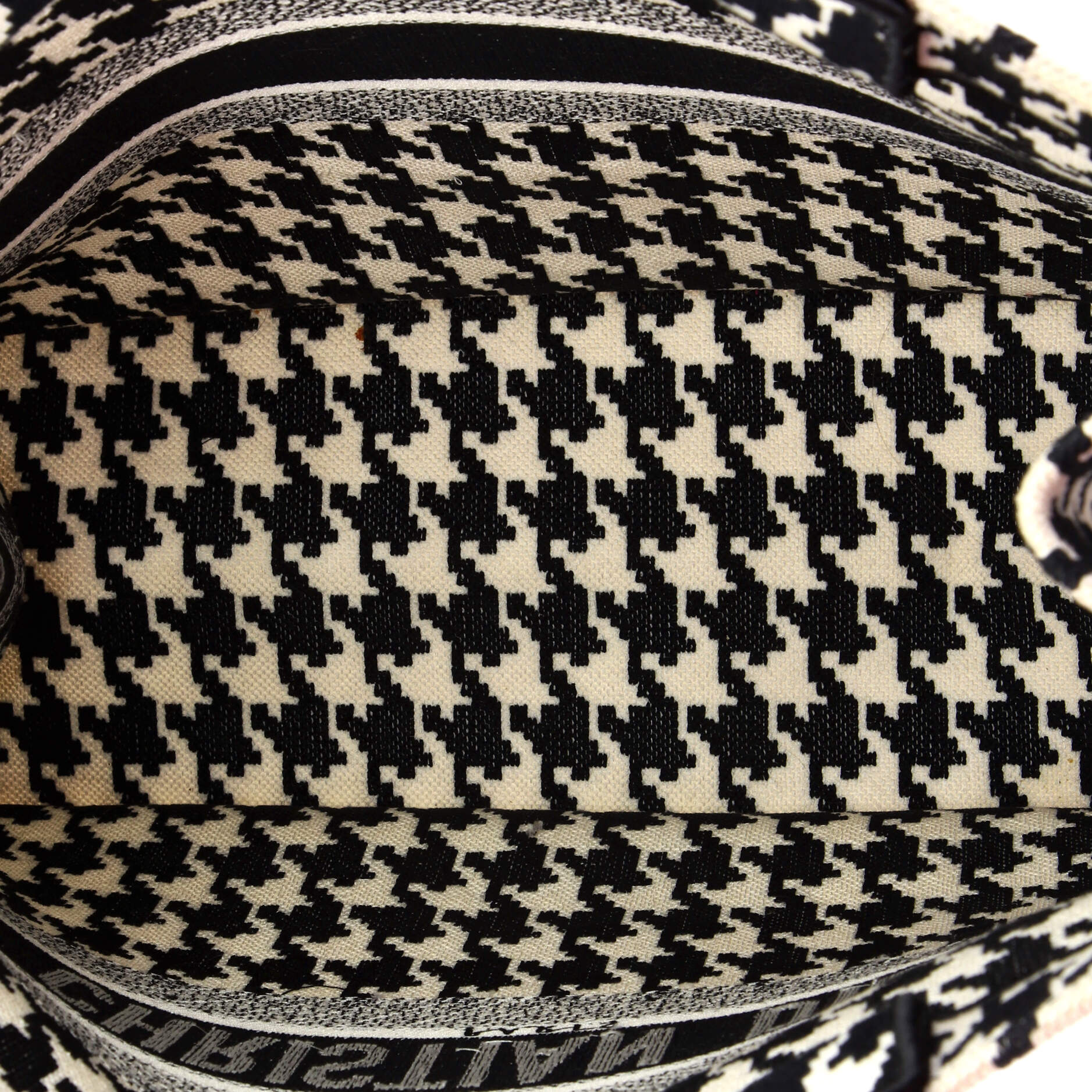Book Tote Houndstooth Canvas Large