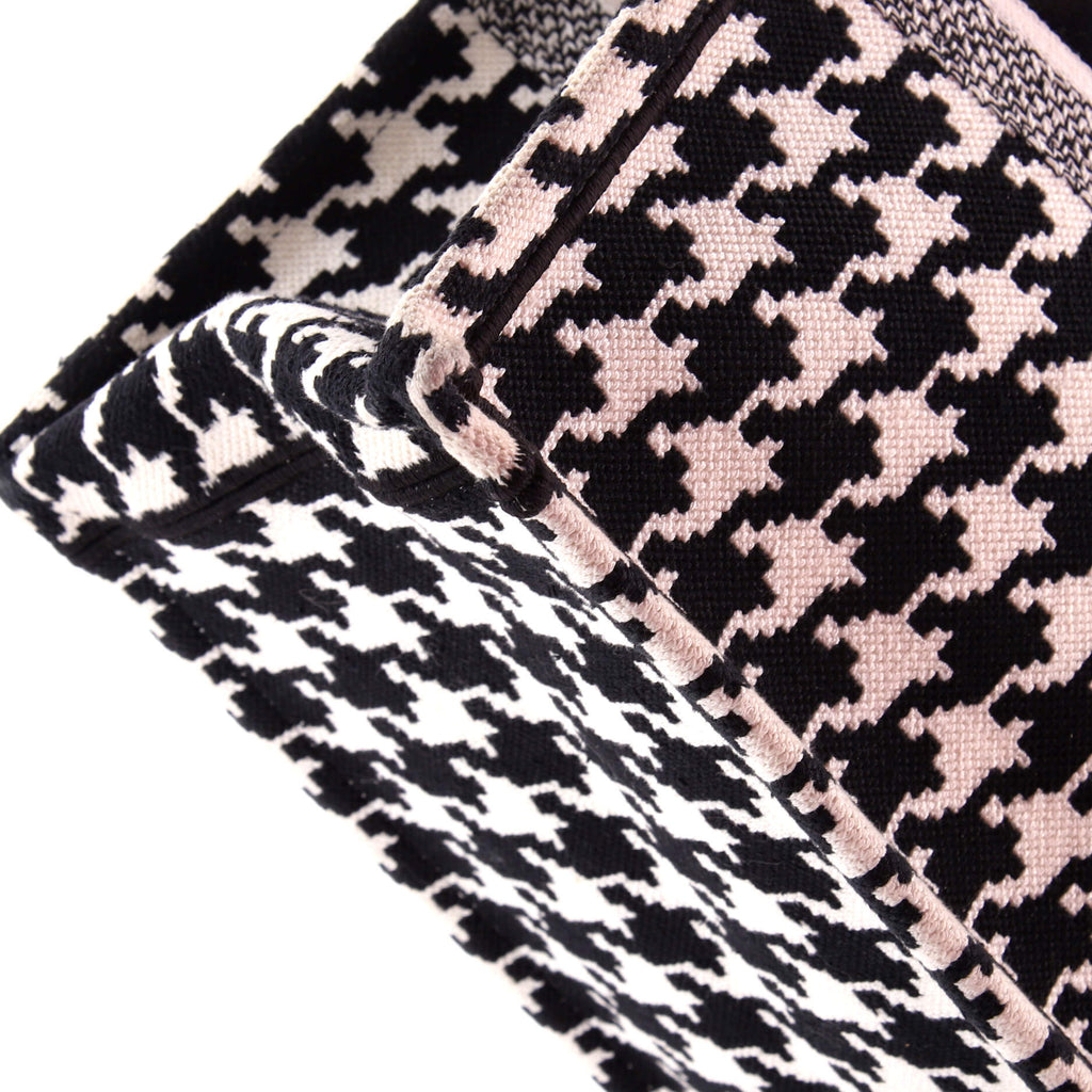 Book Tote Houndstooth Canvas Large