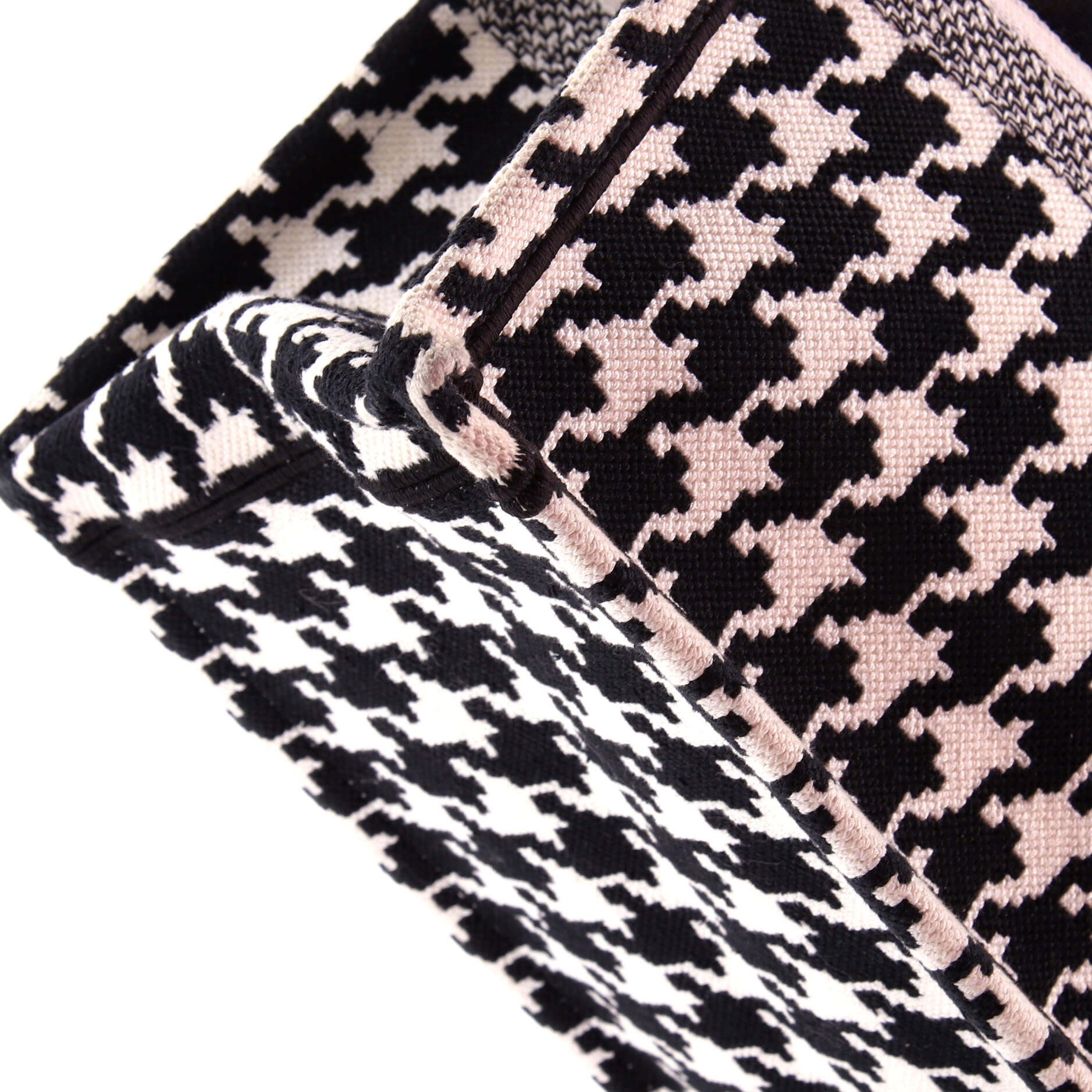 Book Tote Houndstooth Canvas Large