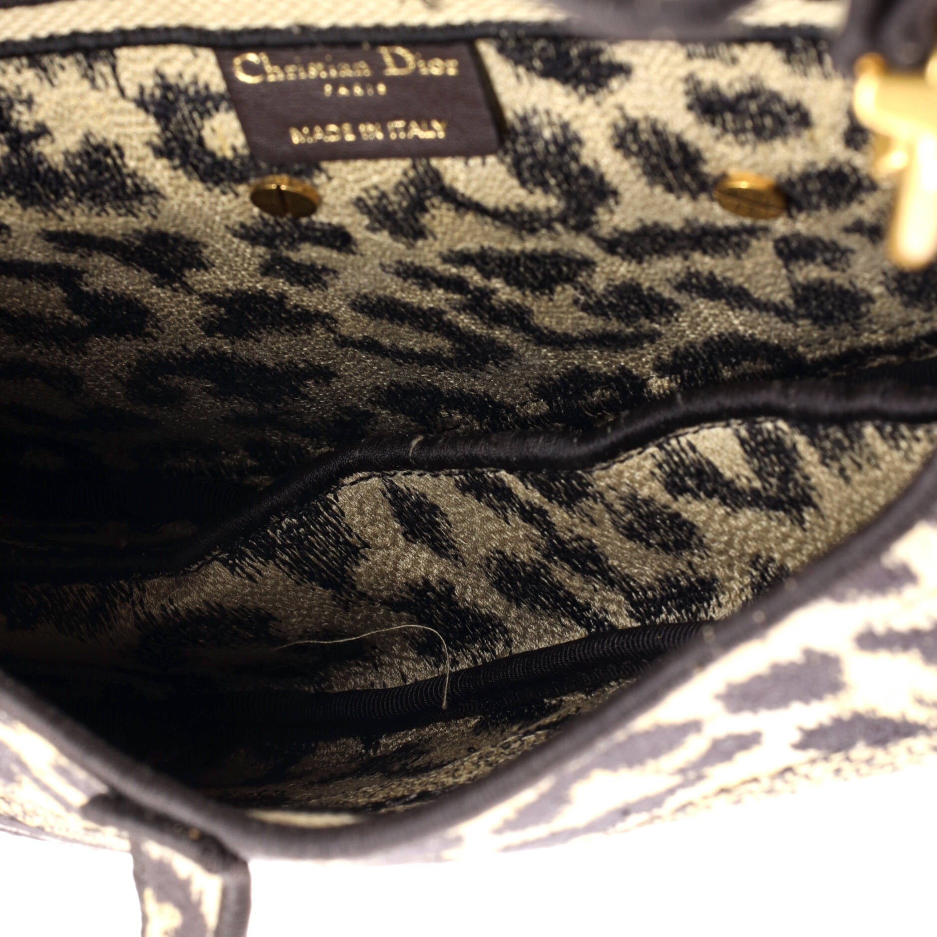 Saddle Handbag Mizza Embroidered Canvas Medium