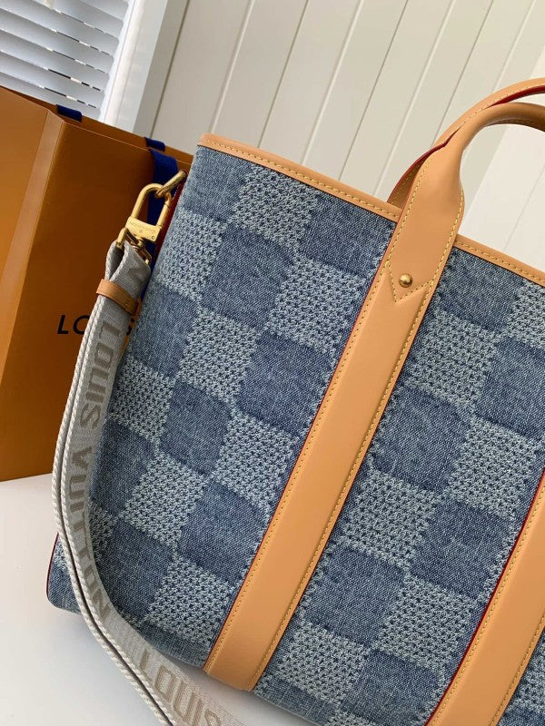 L X V New Weekend TOTE tannin jean bag  N40702  Size?43*34*17.5cm