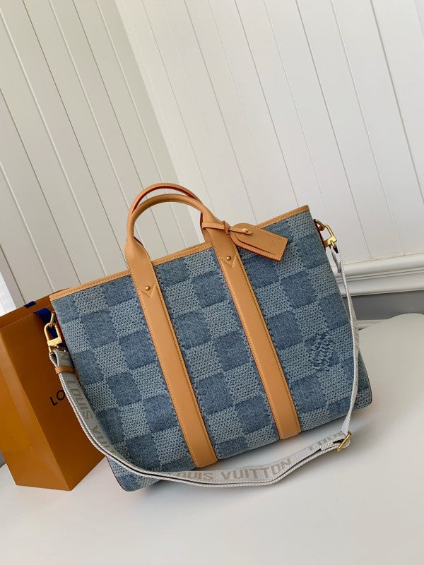 L X V New Weekend TOTE tannin jean bag  N40702  Size?43*34*17.5cm