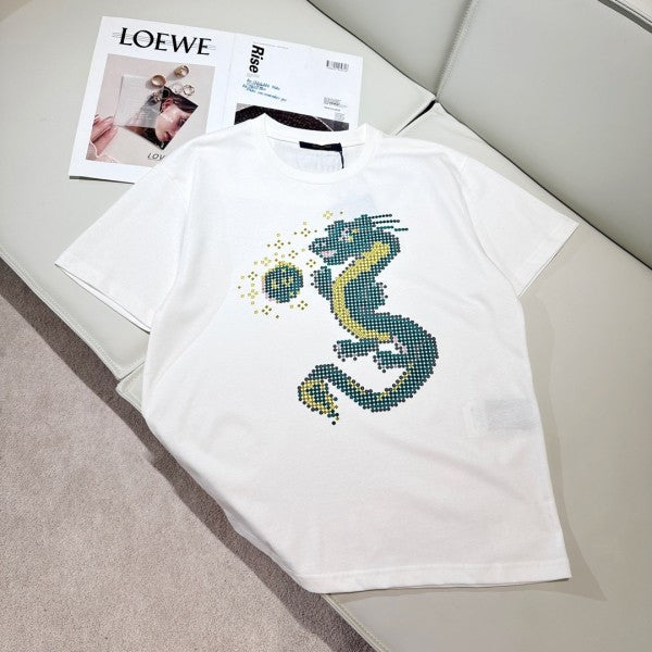 L X V 24ss Spring Dragon Year Limited Cotton T-shirt