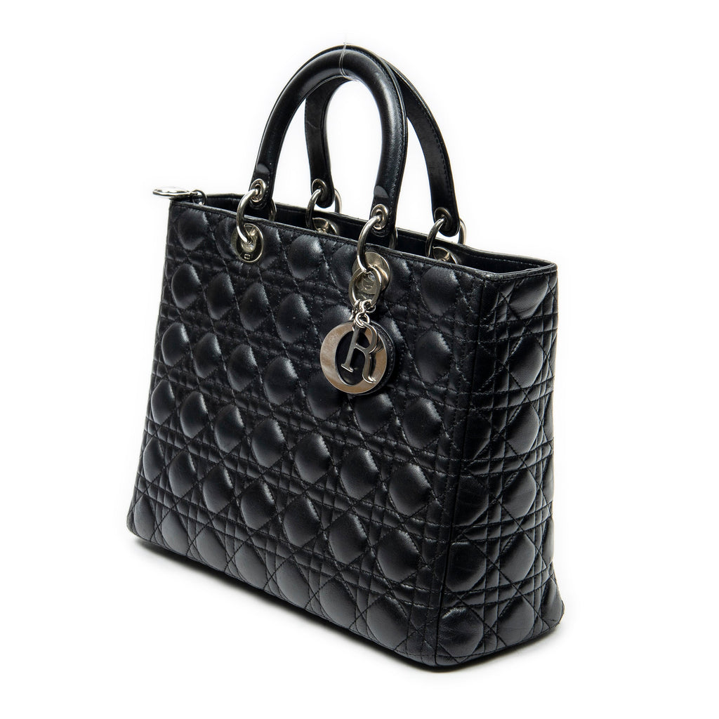 Lady Dior Bag Cannage Quilt Lambskin Large