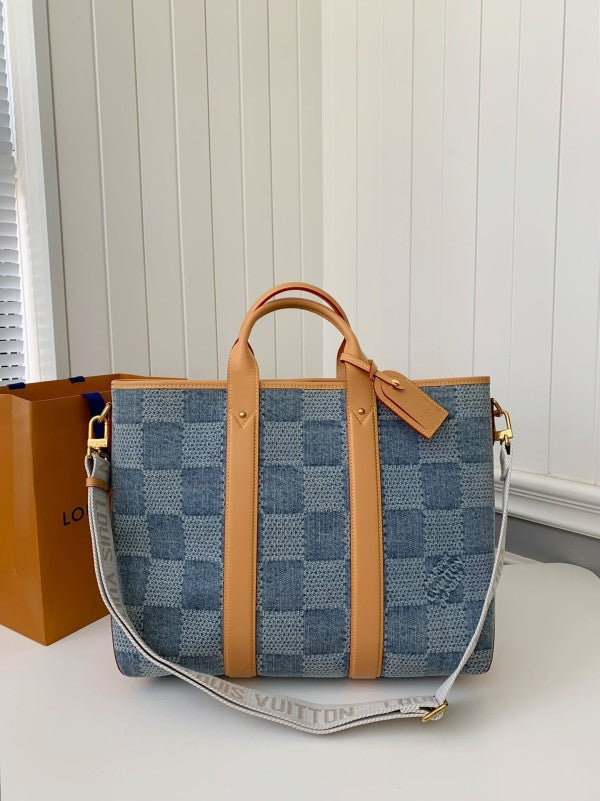 L X V New Weekend TOTE tannin jean bag  N40702  Size?43*34*17.5cm