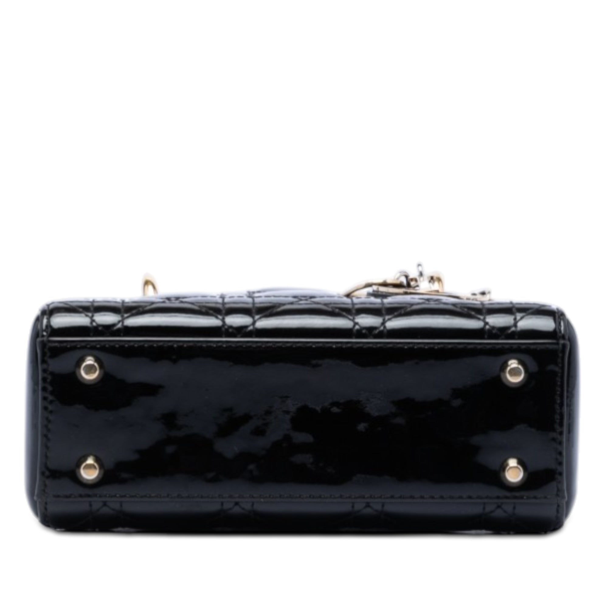 Lady Dior Chain Bag Cannage Quilt Patent Mini