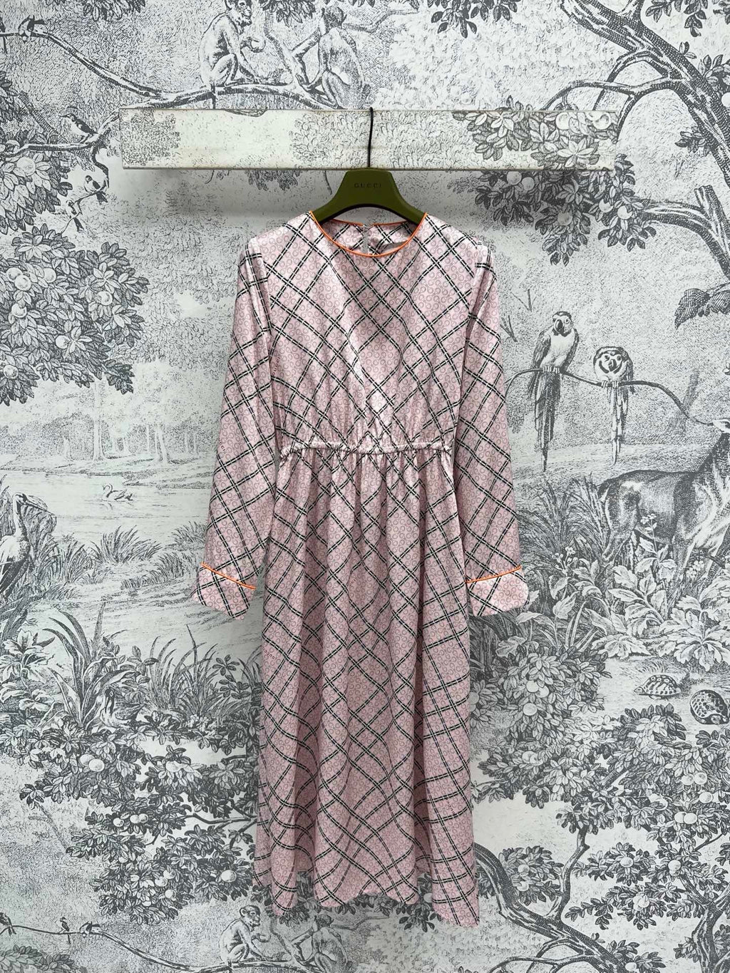 GC Printed Silk Dress Pink Ready To Wear