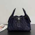 Chanel 2026 Hobo Bags 30cm Dark Blue Denim