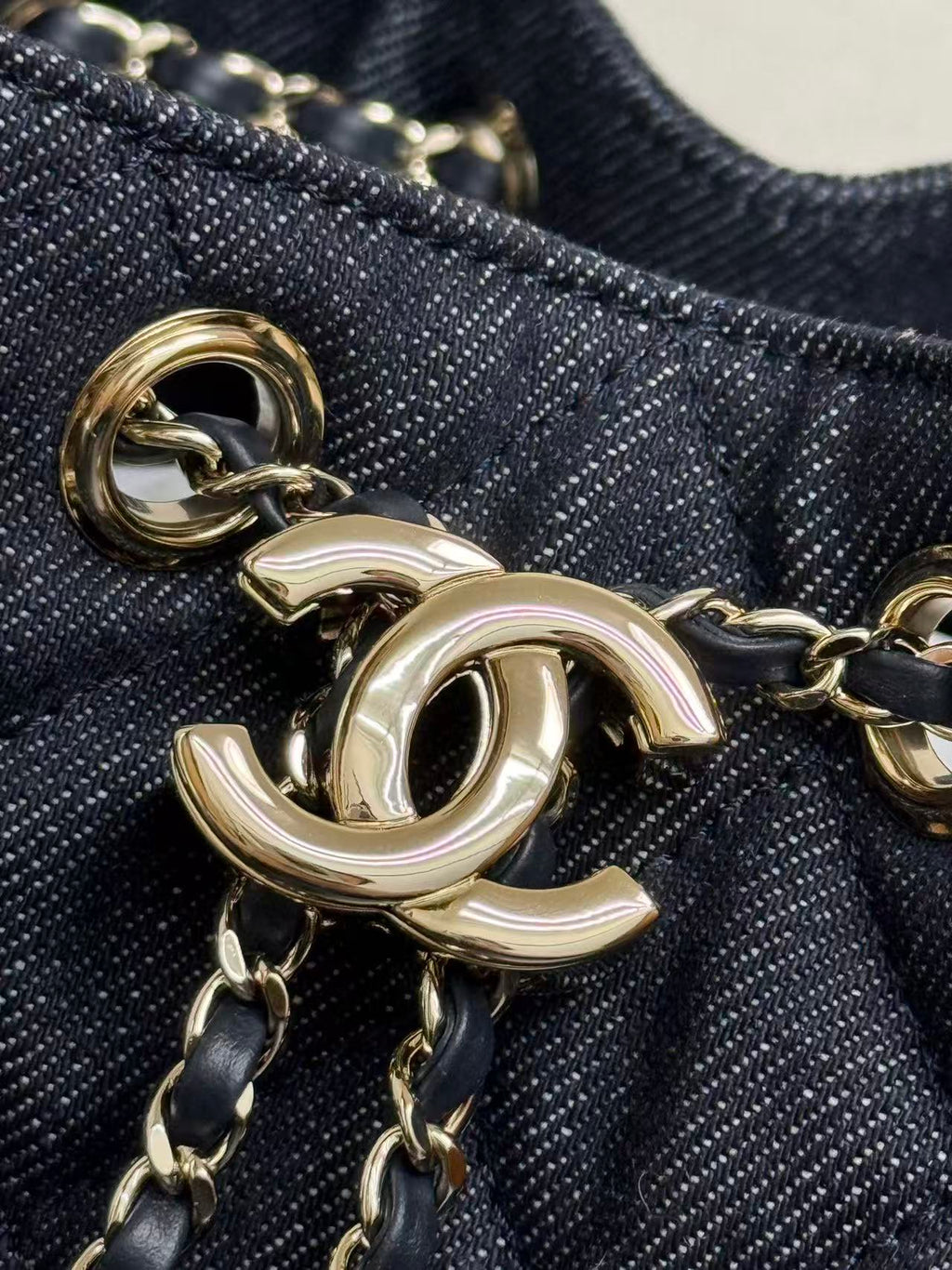 Chanel 2026 Hobo Bags 30cm Dark Blue Denim