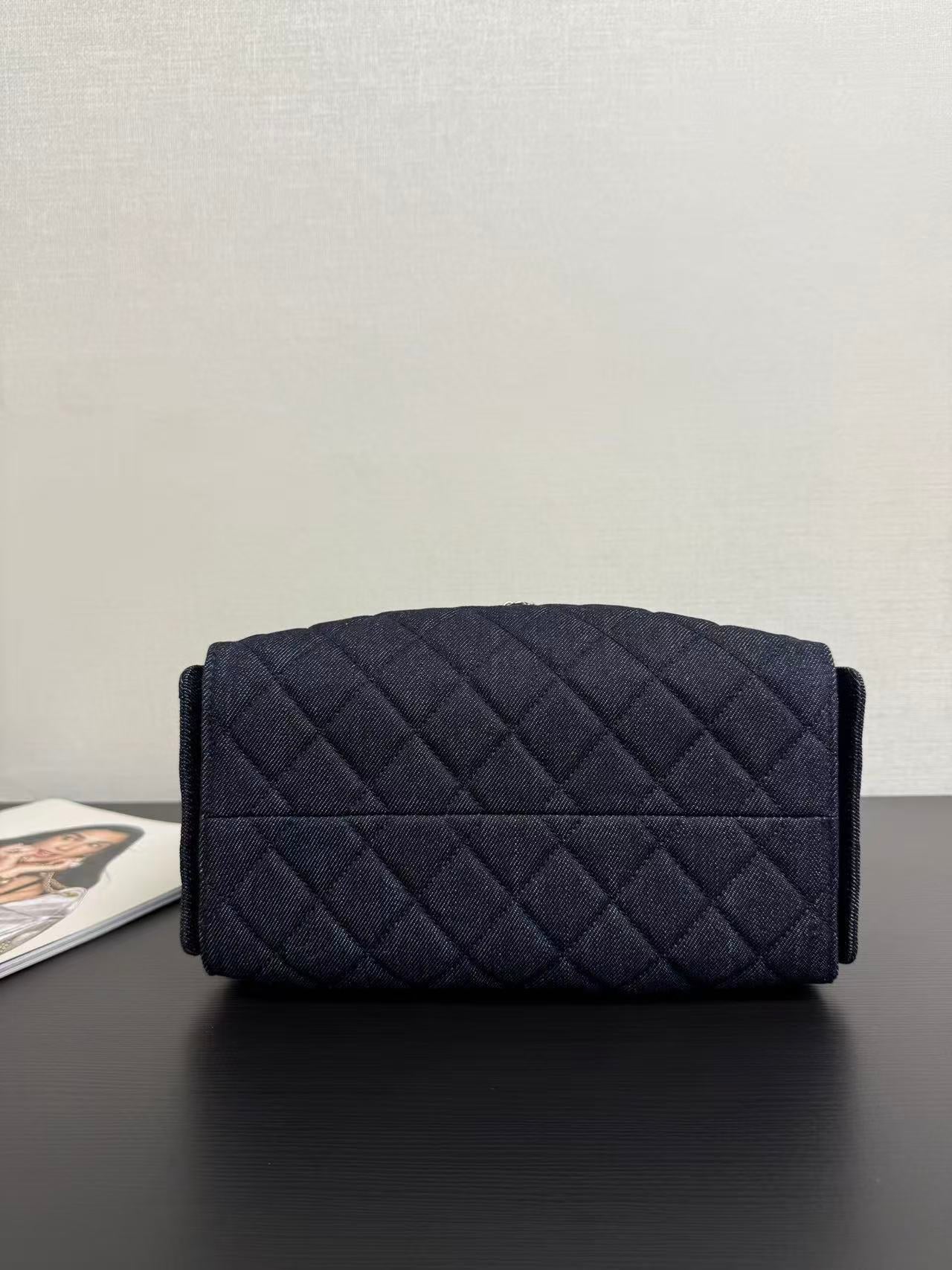 Chanel 2026 Hobo Bags 30cm Dark Blue Denim