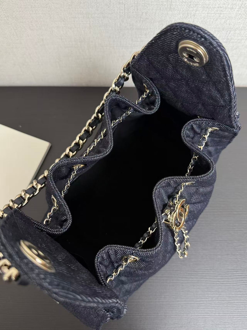 Chanel 2026 Hobo Bags 30cm Dark Blue Denim