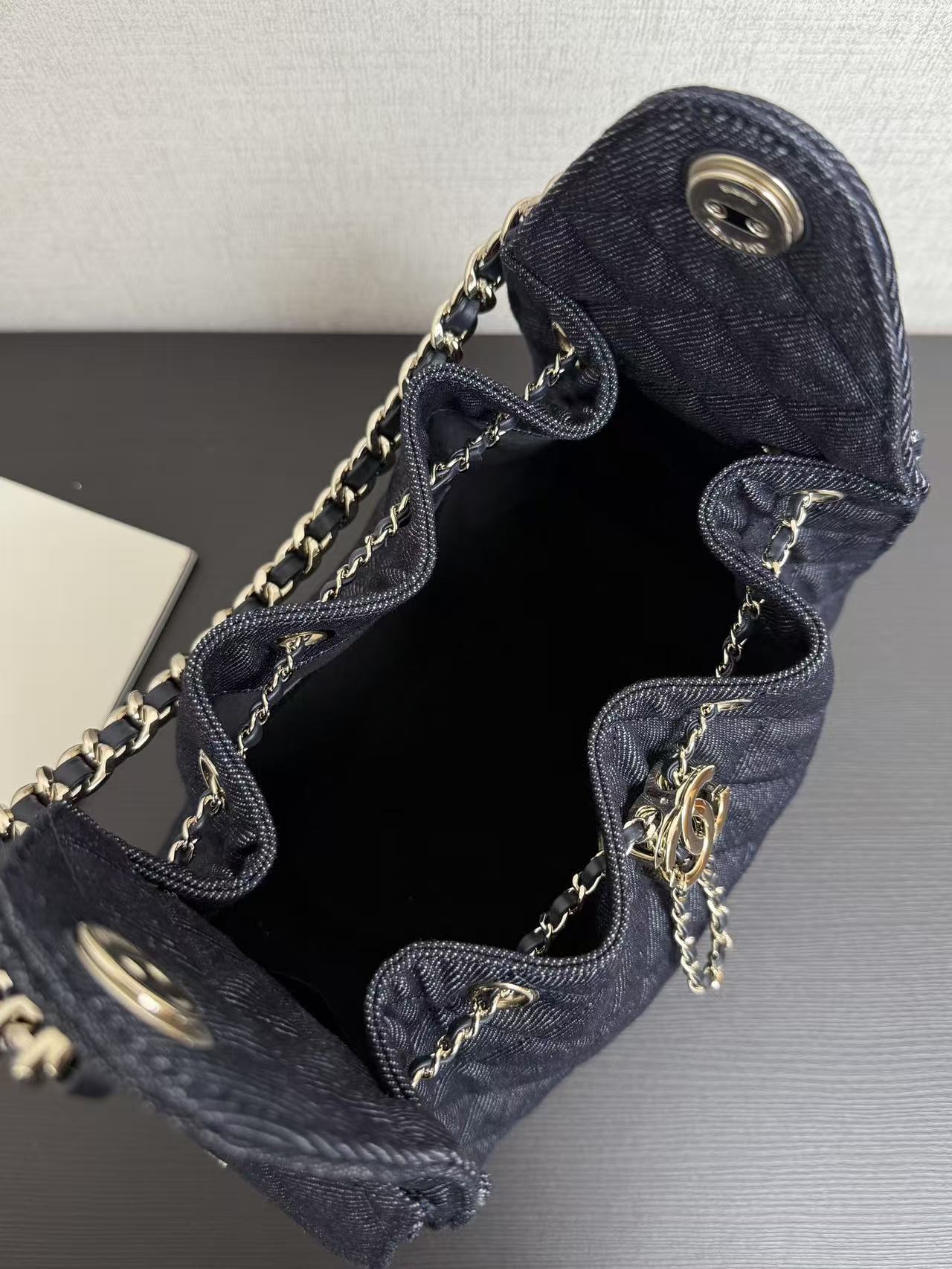 Chanel 2026 Hobo Bags 30cm Dark Blue Denim