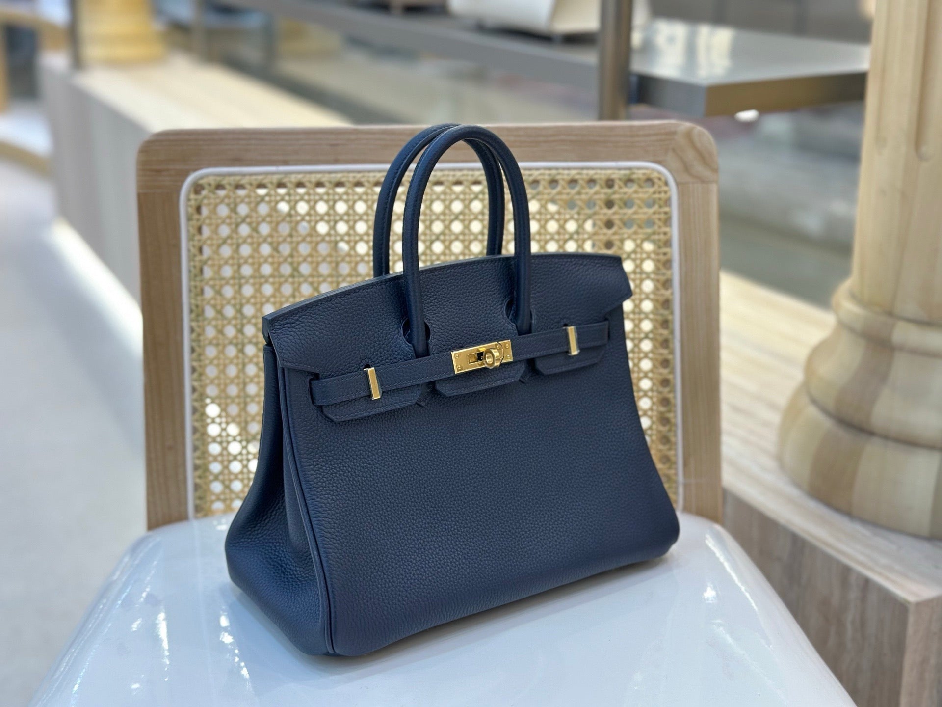 Hermes Birkin Bleu de Prusse Togo Leather