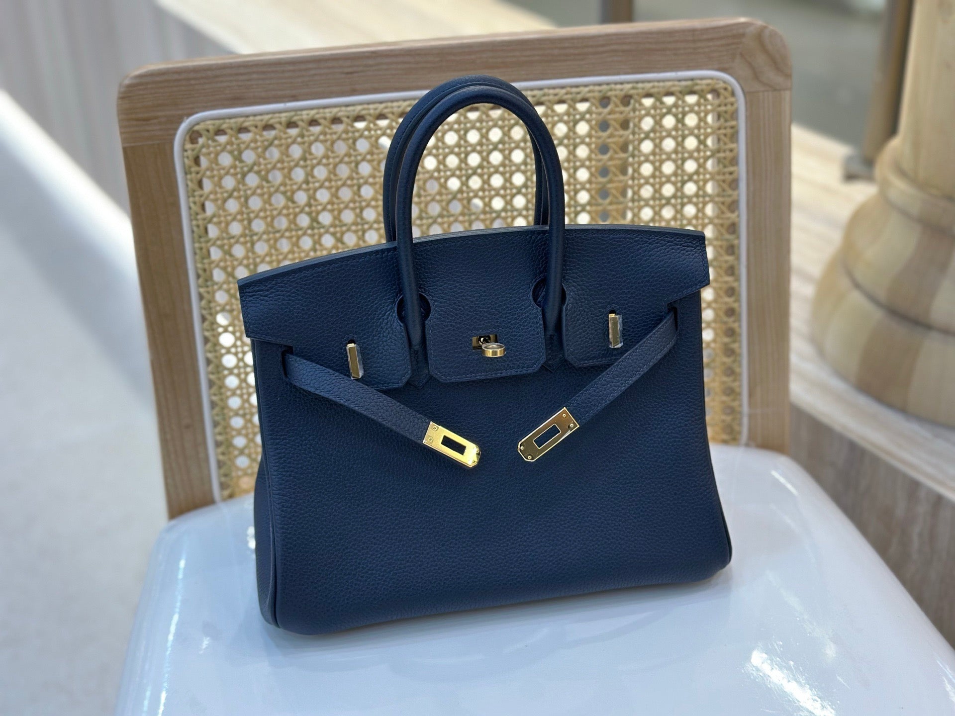 Hermes Birkin Bleu de Prusse Togo Leather