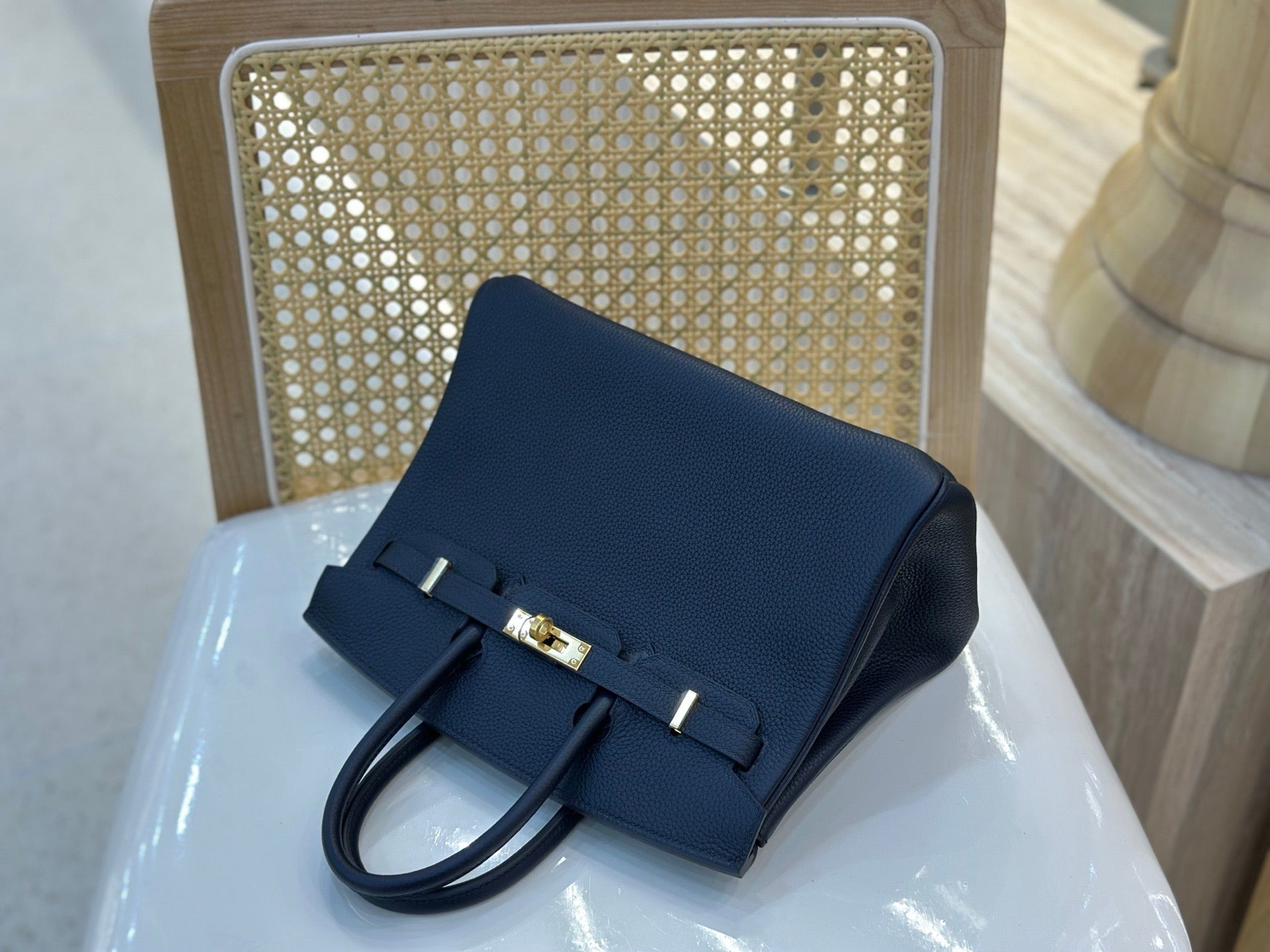 Hermes Birkin Bleu de Prusse Togo Leather