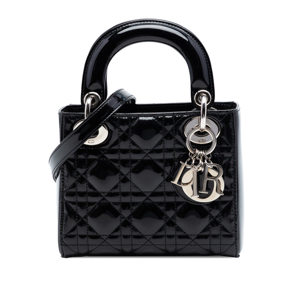 Lady Dior Bag Cannage Quilt Patent Mini