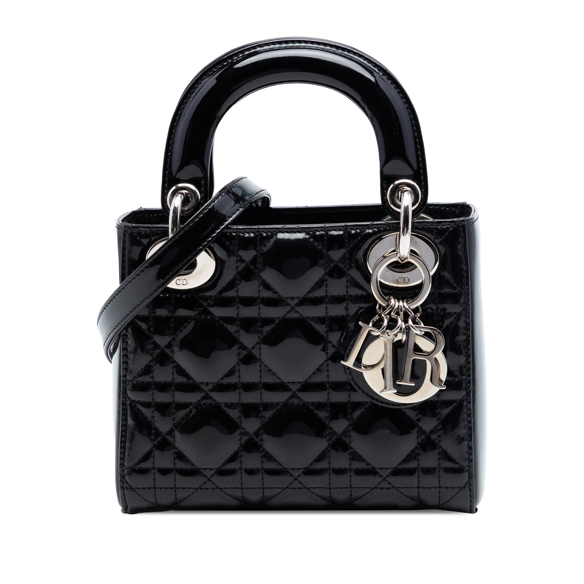 Lady Dior Bag Cannage Quilt Patent Mini