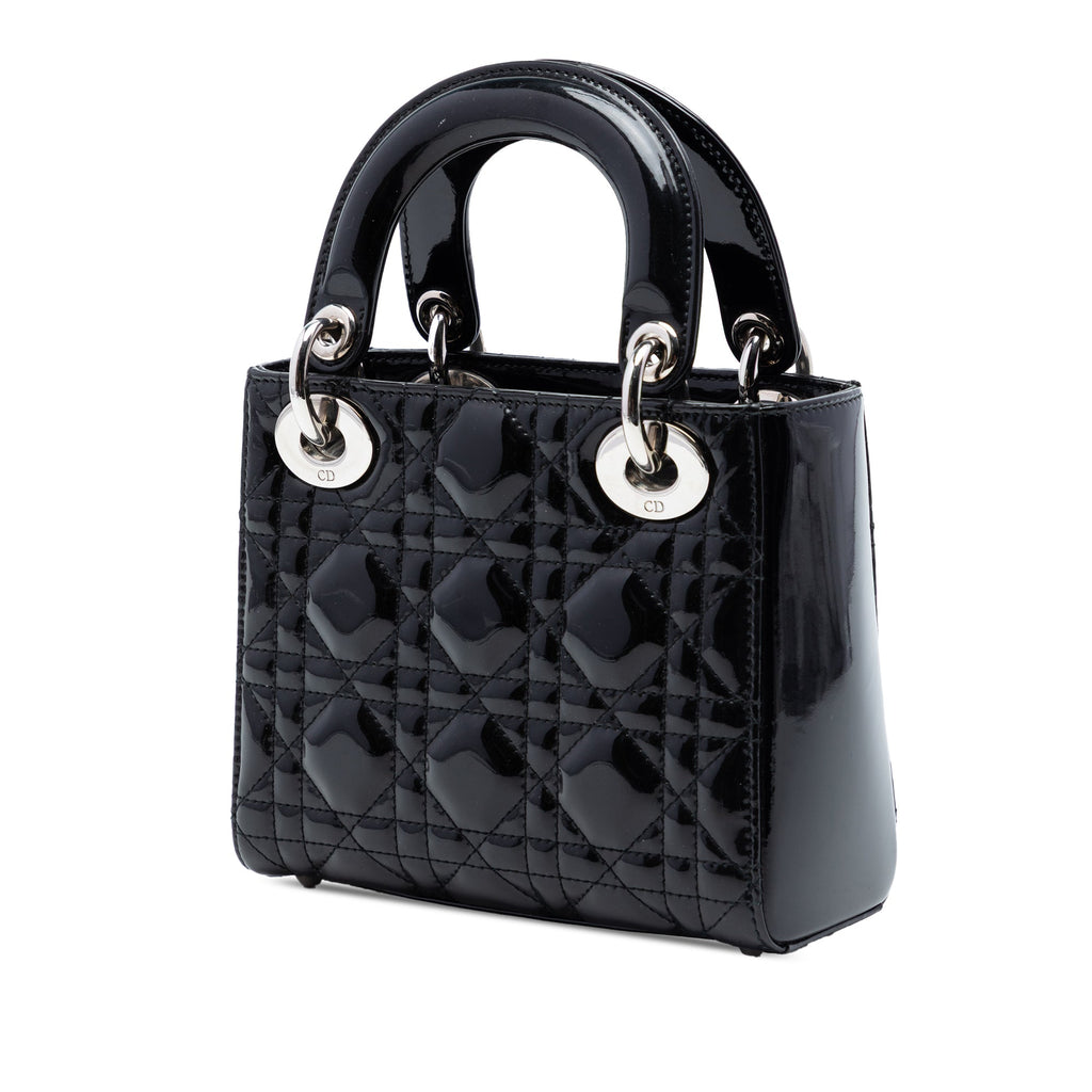 Lady Dior Bag Cannage Quilt Patent Mini