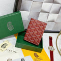 Goyard 2026 Saint-Marc Card Holder 10.7cm Cowhide Canvas 138404