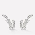 RUBAN SILVER EARRINGS DIAMOND