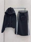 CD 25 Side Stripe LOGO Suit Black Cotton