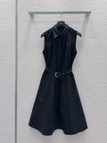 CD 25 Vest Dress Black and White Cotton