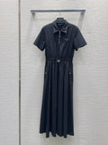 Prada 2025 Shirt Dress Black and White Cotton