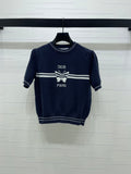 Dior 2026 Bow with Logo Short-Sleeve T-Shirt Wool