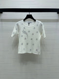 Dior 2026 Firework Neck Knit Short-Sleeve Top Wool 352601