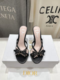 Dior 2026 Bow-Tie High-Heeled Sandal Sheepskin 713141