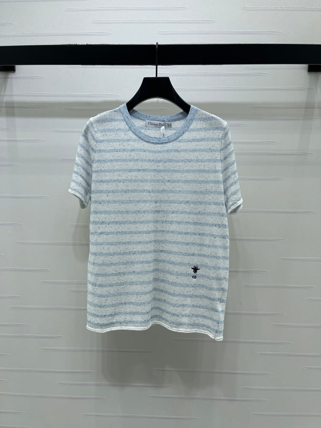 Dior 2026 Striped T-shirt Blue and Pink Wool