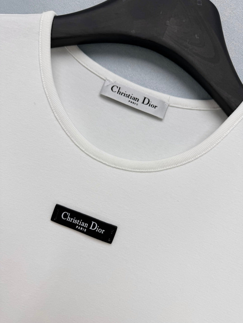 Dior 2026 Short-Sleeve Dress With Belt Polyester Cotton 377818