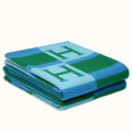HM Avalon Throw Blanket Emeraude Wool Cashmere