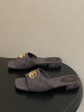 GG 26ss Flat Slippers  Canvas Monogram