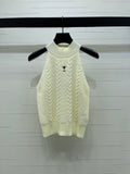 Dior 2026 Cable Knit Halter Neck Vest Wool