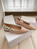 CD 26s High Heels Pumps Nude Pink Cotton Ribbon 664183