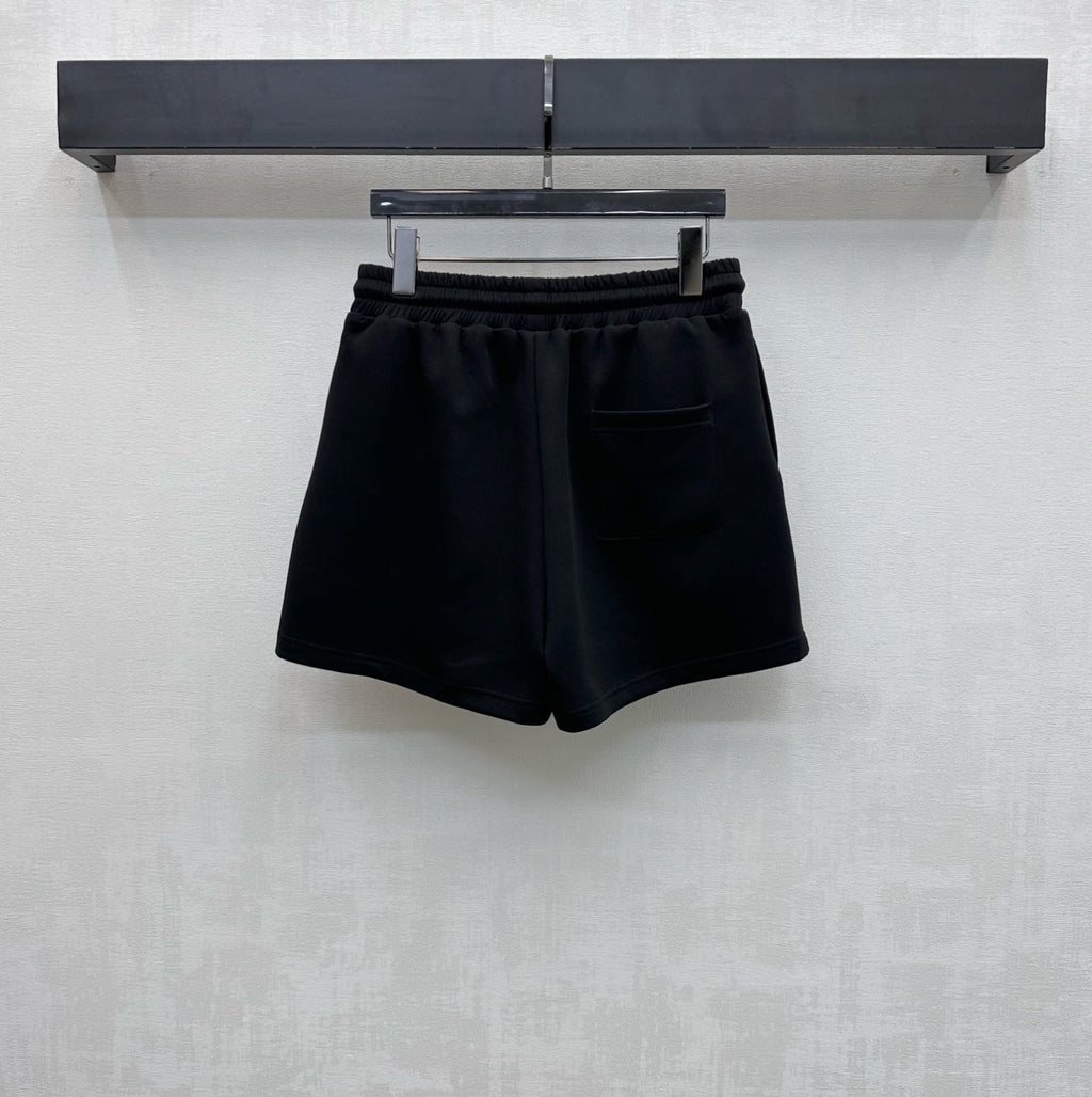 Dior 2026 Square-Frame Top and Shorts Set Cream Black Cotton