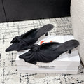 KNIFE LAVALIÈRE 45MM MULE IN BLACK NYLON JERSEY