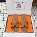 HM 26ss Oran Sandals Brown Suede Cowhide 617193