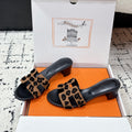 HM 26ss High-Heeled Sandals 50 Black Brown Suede Cowhide 617227